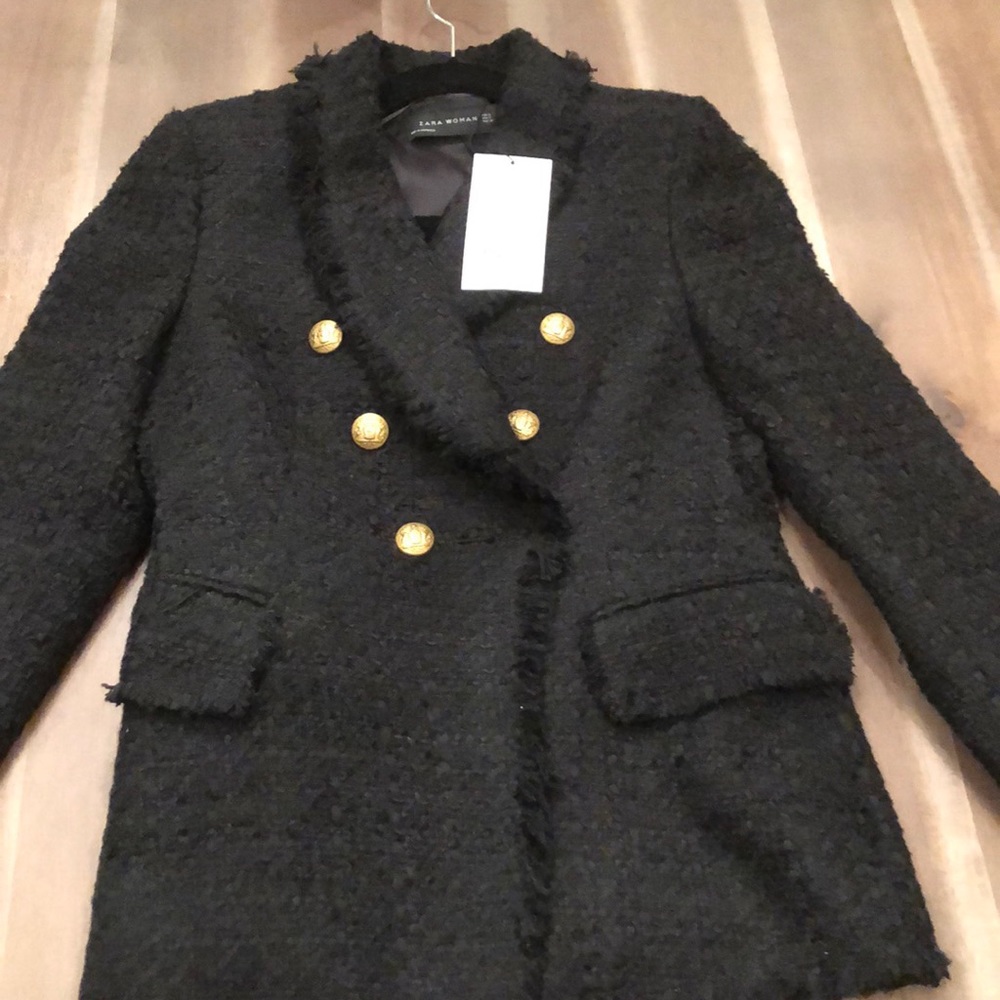 Zara boucle blazer NWT